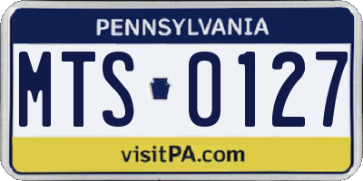 PA license plate MTS0127