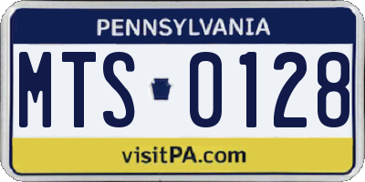 PA license plate MTS0128
