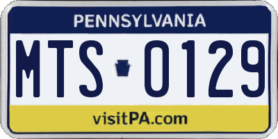 PA license plate MTS0129