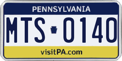 PA license plate MTS0140