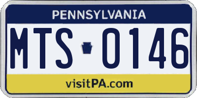 PA license plate MTS0146