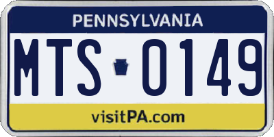 PA license plate MTS0149