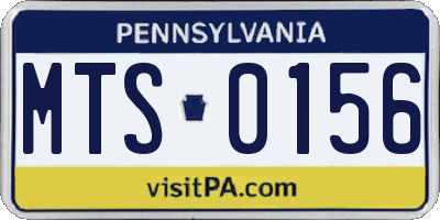 PA license plate MTS0156
