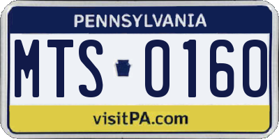 PA license plate MTS0160