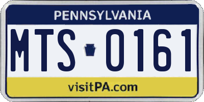 PA license plate MTS0161