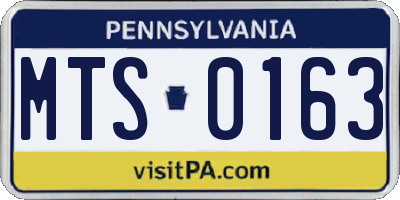 PA license plate MTS0163