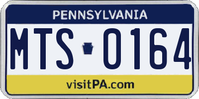 PA license plate MTS0164