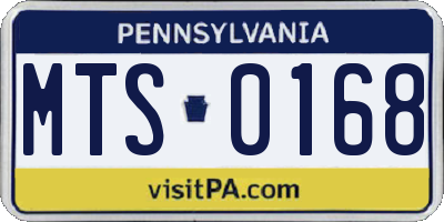PA license plate MTS0168