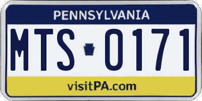 PA license plate MTS0171