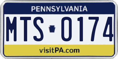 PA license plate MTS0174
