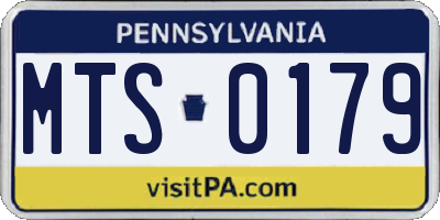 PA license plate MTS0179