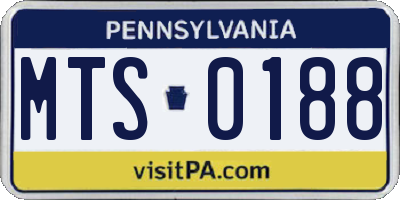 PA license plate MTS0188