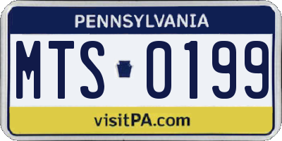 PA license plate MTS0199