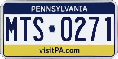 PA license plate MTS0271