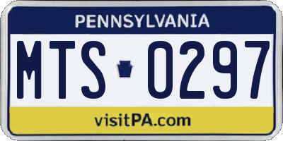 PA license plate MTS0297