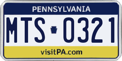 PA license plate MTS0321