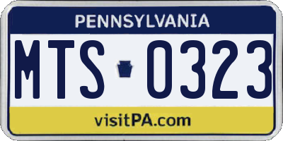 PA license plate MTS0323