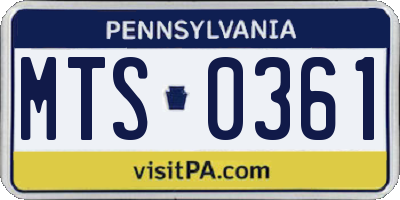 PA license plate MTS0361