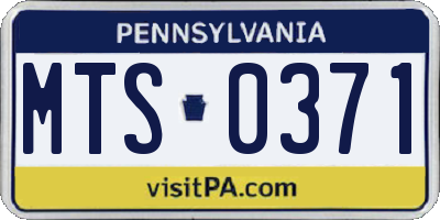 PA license plate MTS0371