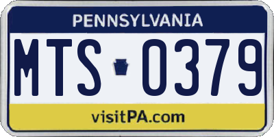 PA license plate MTS0379