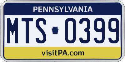 PA license plate MTS0399