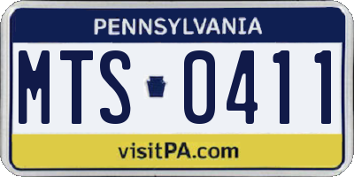 PA license plate MTS0411