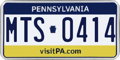 PA license plate MTS0414