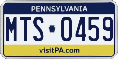 PA license plate MTS0459