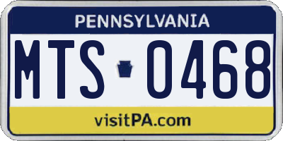 PA license plate MTS0468