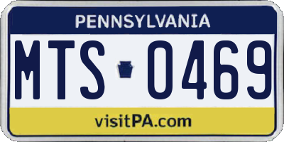 PA license plate MTS0469