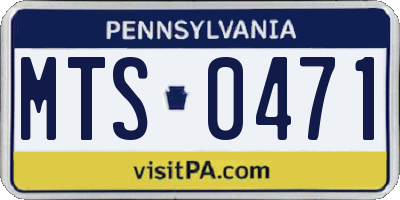PA license plate MTS0471