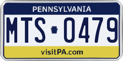 PA license plate MTS0479