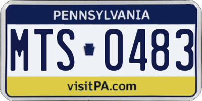 PA license plate MTS0483