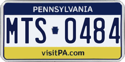 PA license plate MTS0484