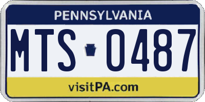 PA license plate MTS0487