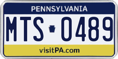PA license plate MTS0489