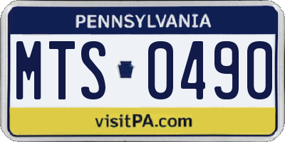 PA license plate MTS0490