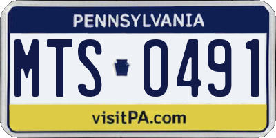 PA license plate MTS0491
