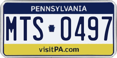 PA license plate MTS0497