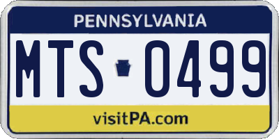 PA license plate MTS0499