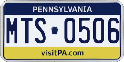 PA license plate MTS0506