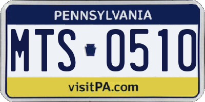 PA license plate MTS0510