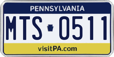 PA license plate MTS0511