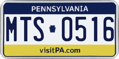 PA license plate MTS0516