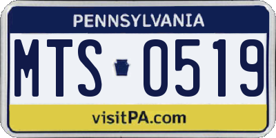 PA license plate MTS0519