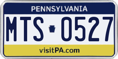 PA license plate MTS0527