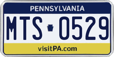 PA license plate MTS0529
