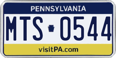 PA license plate MTS0544