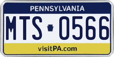 PA license plate MTS0566