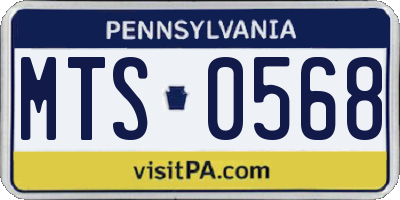 PA license plate MTS0568